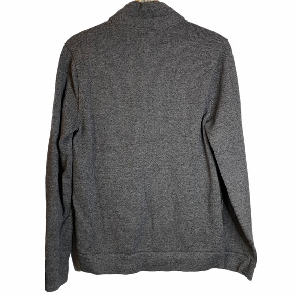 Banana Republic Gray Cotton Knit Sweater Jacket Cardigan Pockets Medium M - Picture 2 of 16